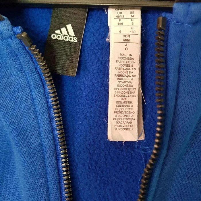 Gilet à capuche Adidas Noir et Bleu - photo numéro 5