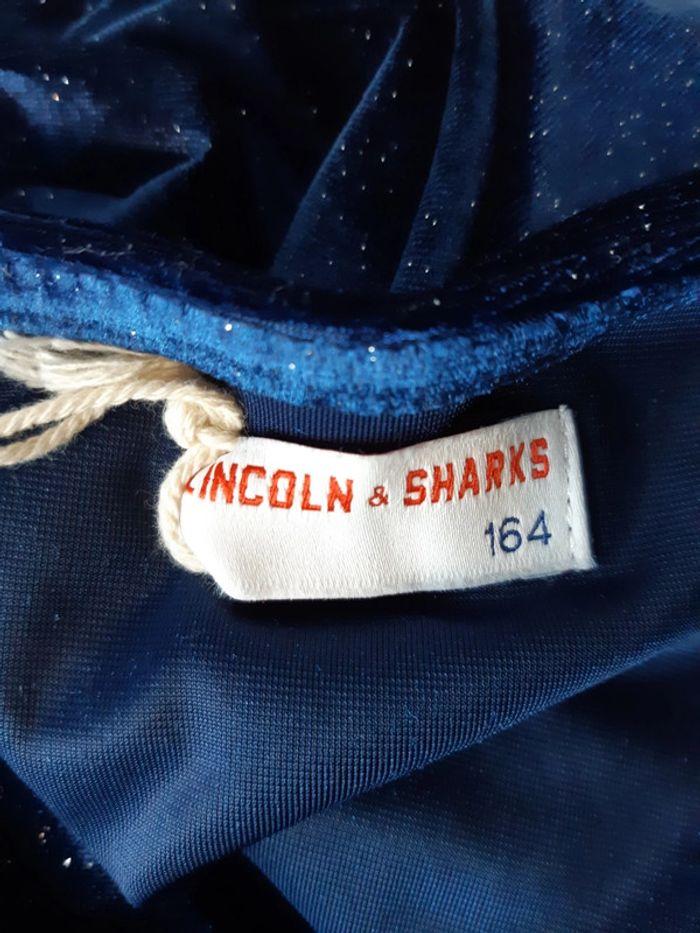 Robe velours éponge bleu scintillant manches longues fille taille 14 ans Lincoln & Sharks - photo numéro 18