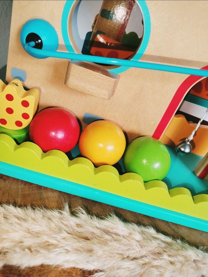 🐔 Toboggan rampe circuit poulailler avec 3 boules en bois marque L'atelier du bois - photo numéro 2