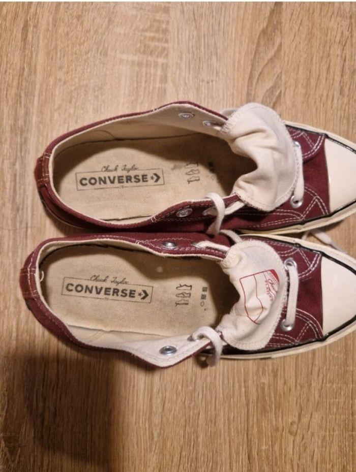 converse basses bordeaux, pointure 40, très bon état, peu portées - photo numéro 5