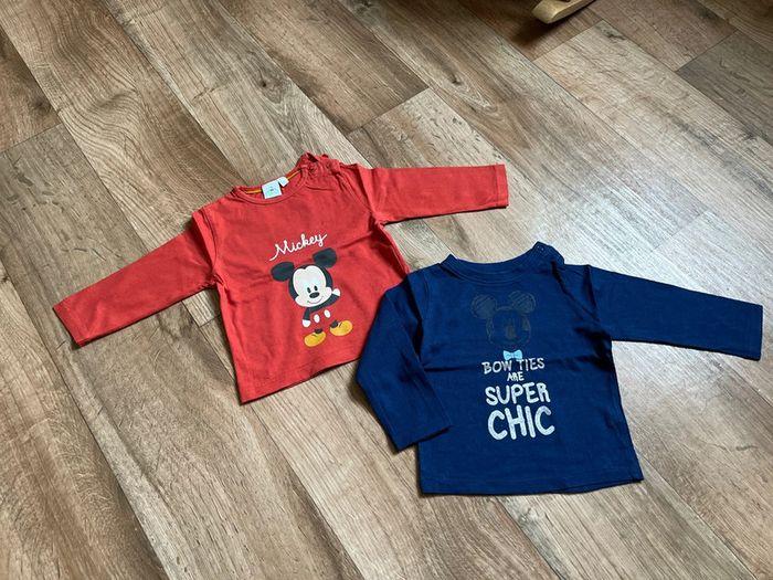 Lot 2 tee shirts manches longues Disney - photo numéro 1