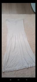 Robe de plage bustier en maille Primark taille L  blanche