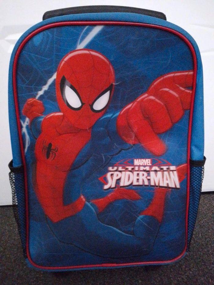 sac à dos/cartable à roulettes spiderman - photo numéro 4