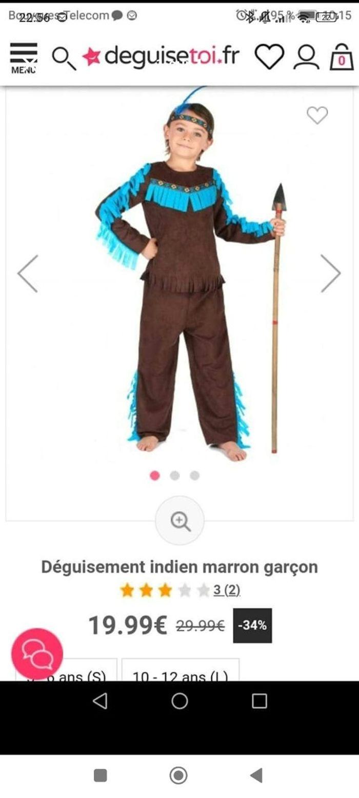 Costume indien garçon