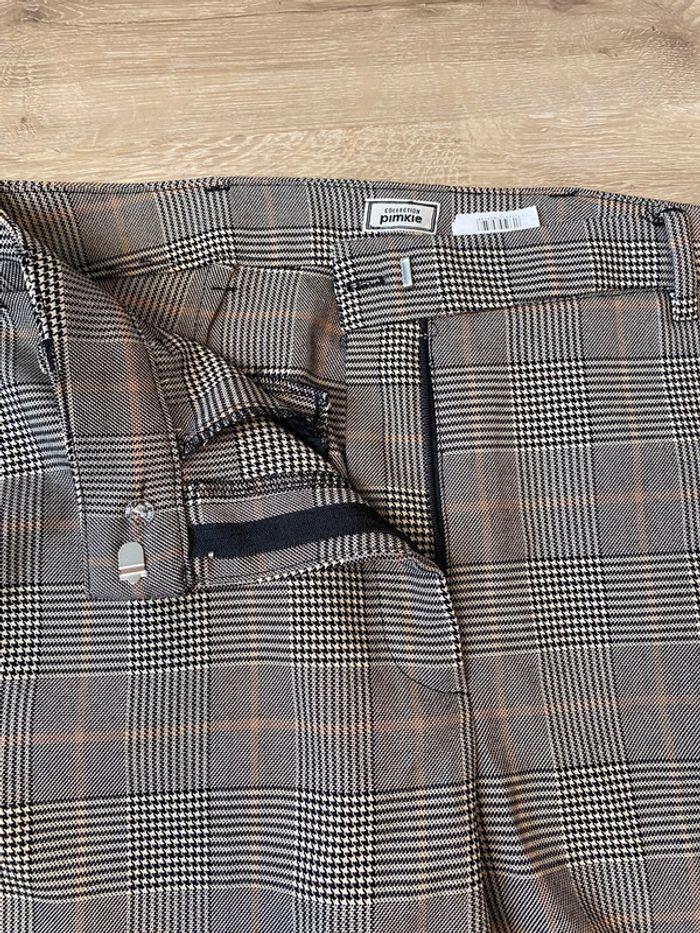 Pantalon chino à carreaux gris et beige Pimkie taille 34 / XS - photo numéro 8