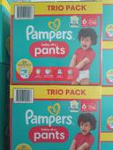 2 trio packs couches Pampers baby dry pants taille 6