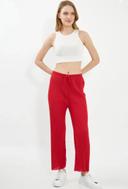 Pantalon Armonika taille élastique Rouge Femme taille M