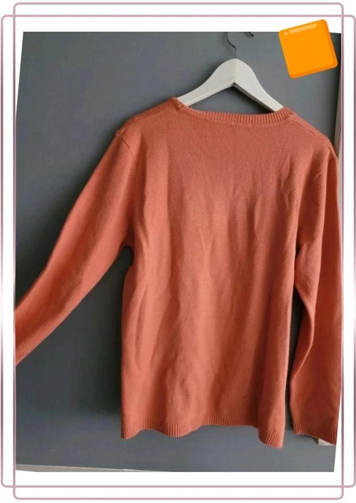 🌻Pull col rond taille M/L orange corail - photo numéro 5