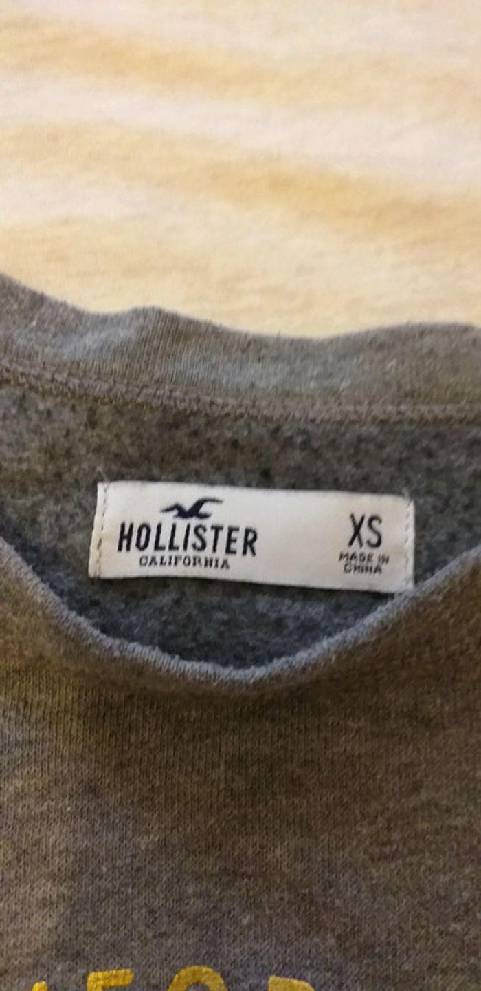 Pull gris Hollister XS - photo numéro 2