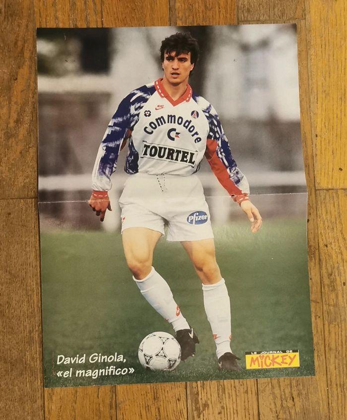 Ancien poster football David ginola / psg 1994 - photo numéro 1