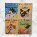 Lot de 4 Livres Cache-cache avec: Les 4 saisons, les chats, le cirque  les fruits du jardin - Atlas