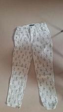 Jean beige a motif