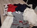 Lot vêtements 12 mois fille 8 pièces, robe Petit Bateau,  Jacadi