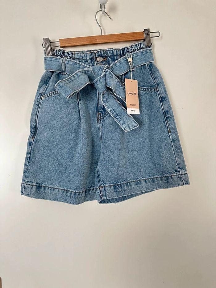 Short en jean paperbag - Mango - photo numéro 1