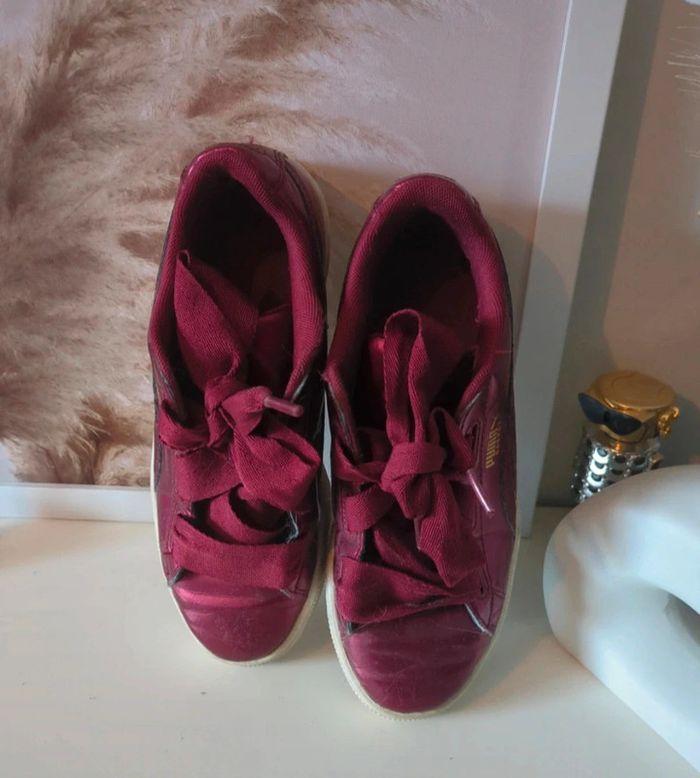 Baskets Puma Heart Bordeaux rouge - photo numéro 3