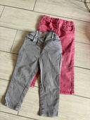 Lot de 2 pantalons fille