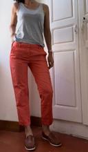 Pantalon chinos 7/8eme - camaïeu - corail - 38