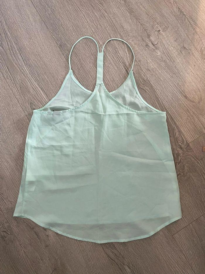 Débardeur top fluide vert clair pastel dos nageur croisé H&M taille 36 - photo numéro 2