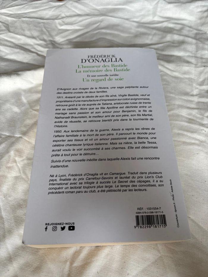 Frédéric d'onaglia l'honneur des bastide la mémoire des bastide un regard de soie - photo numéro 3