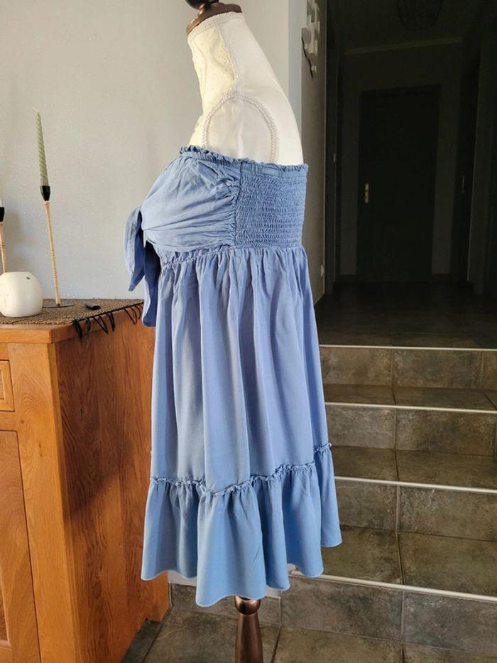 Robe sans manches courte bleue ciel taille 38 neuve sans étiquette Shein - photo numéro 3