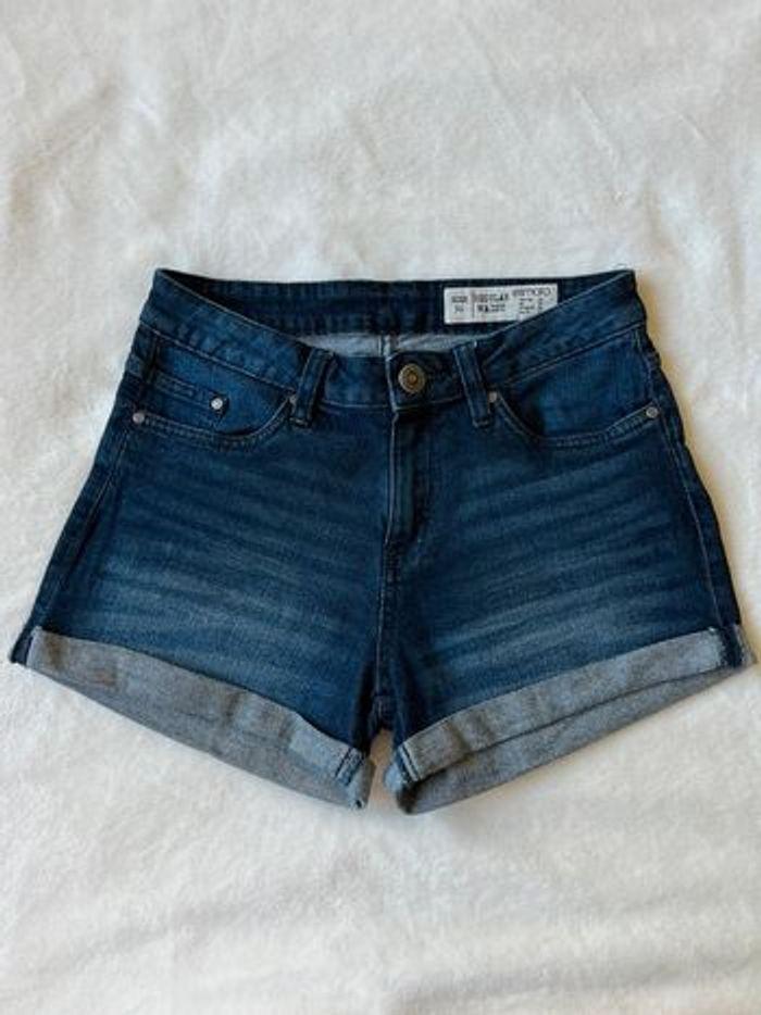 Short en jean délavé regular waist - photo numéro 11