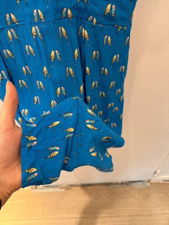 Combishort Camaieu bleu motifs oiseaux Taille 40 - photo numéro 7