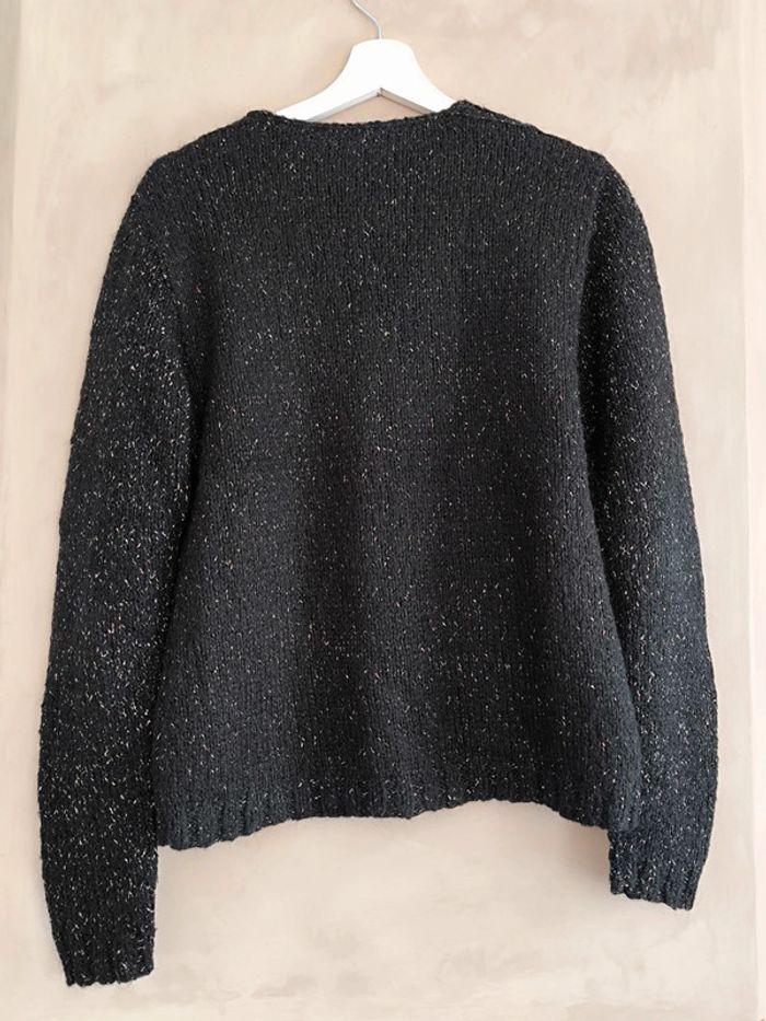 🤎 Pull laine chaud toux doux noir moucheté 38/40 🤎 - photo numéro 13