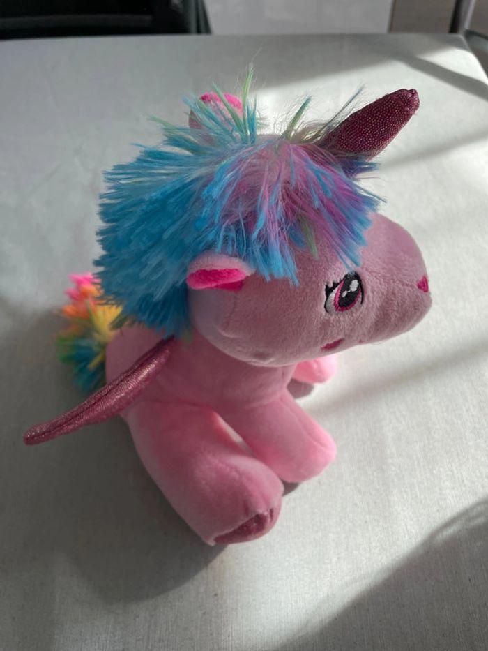 Peluche licorne rose - photo numéro 2