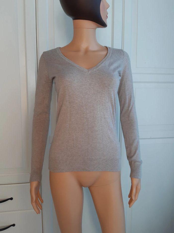 Pull col v beige Jennyfer taille 36 S - photo numéro 17