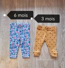 Lot legging fleuri moutarde