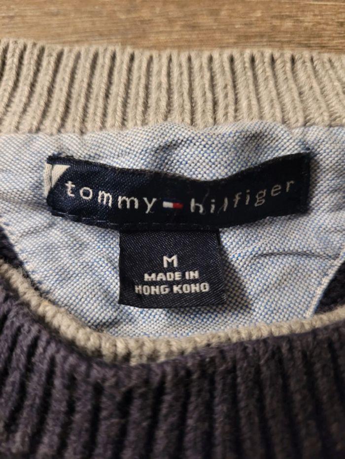 Pull Tommy Hilfiger Marine Taille M Logo Brodé - photo numéro 9