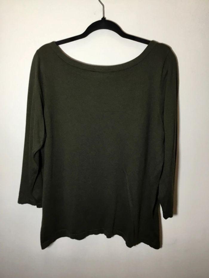 Pull col rond pour femme manches 3/4 Lauren Ralph Lauren vert kaki taille 1X 015 - photo numéro 2