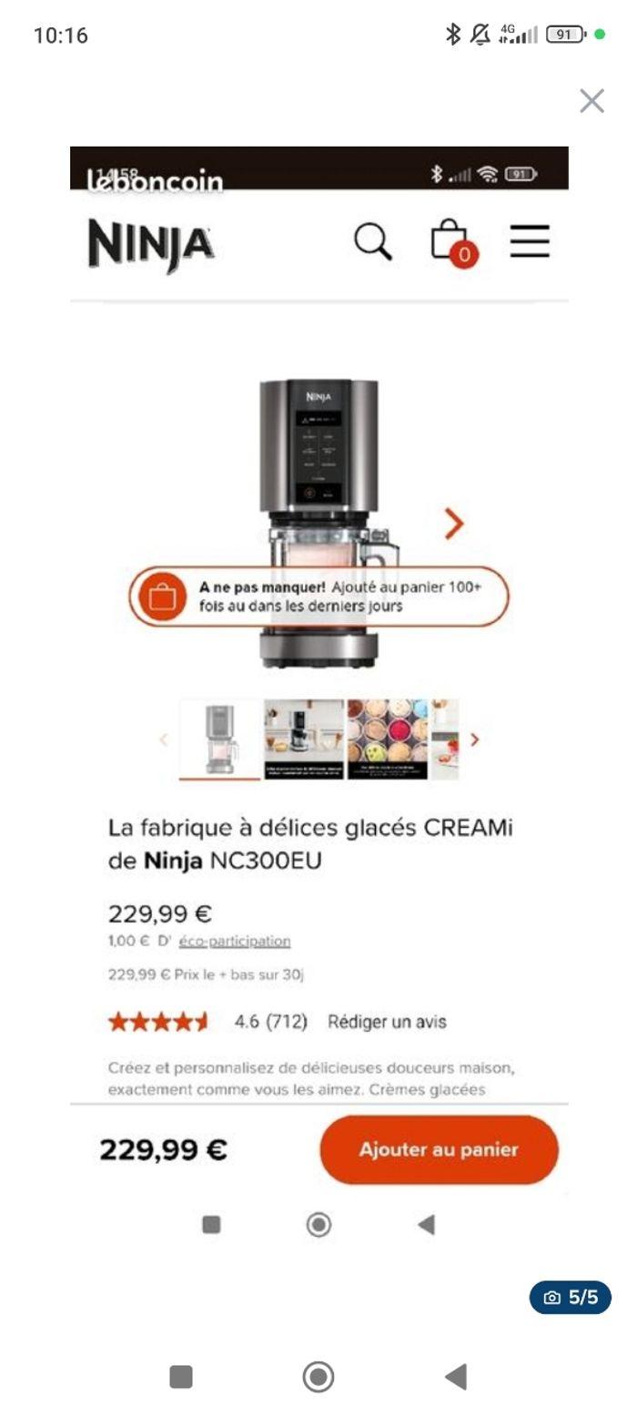 Ninja creami Machine à glaces - photo numéro 5