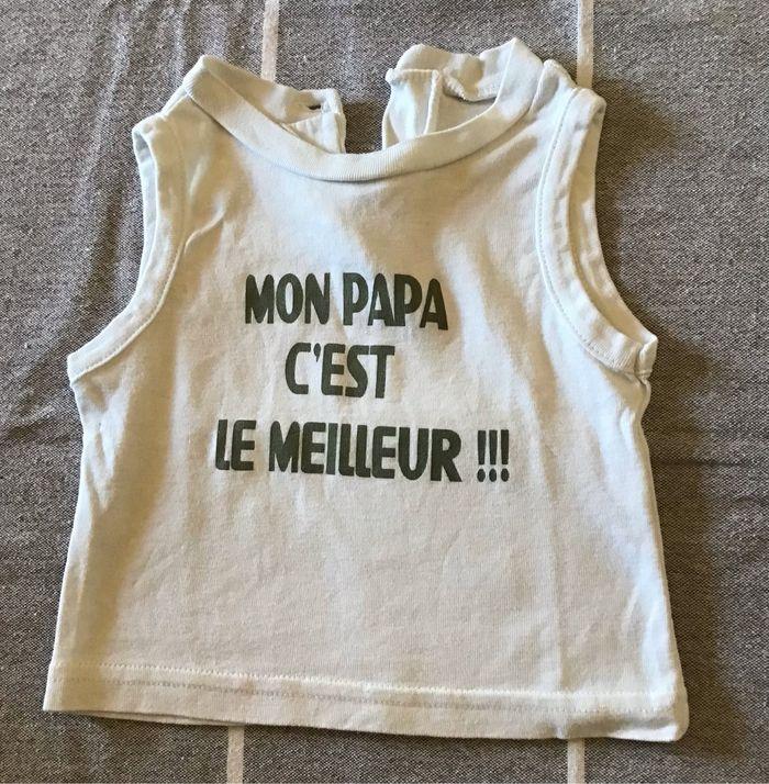 Débardeur blanc Mon papa c’est le meilleur