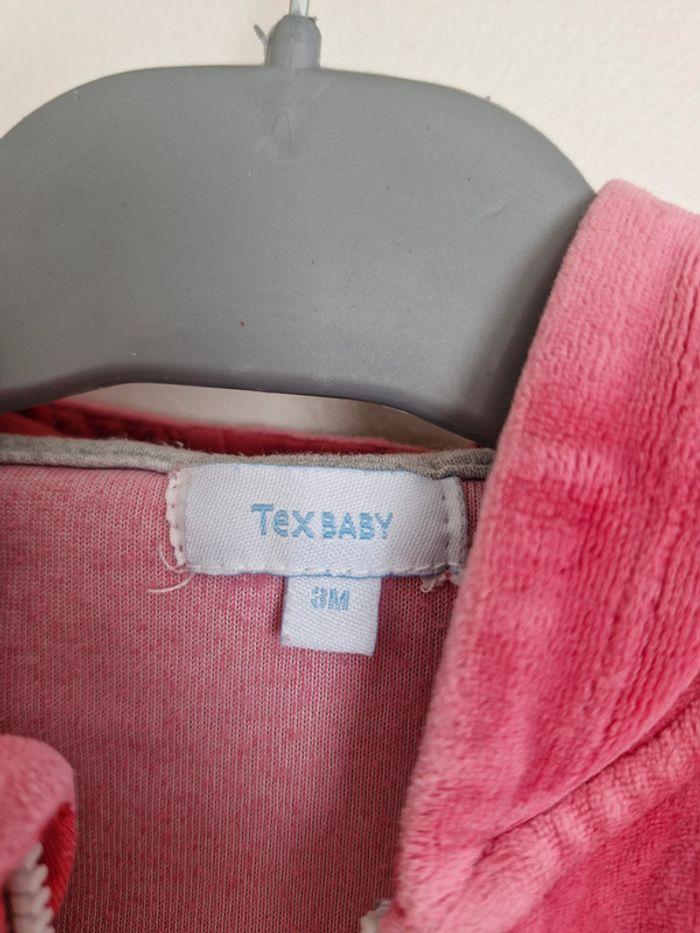 Veste à capuche bébé fille Rose avec motif panda 3 mois Tex Baby - photo numéro 3