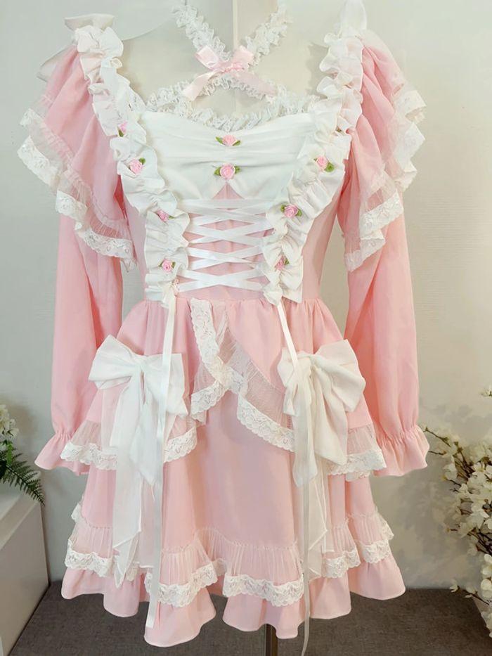 Robe Pink Princesse Barbie Lolita Cosplay Cute Kawaii - photo numéro 4