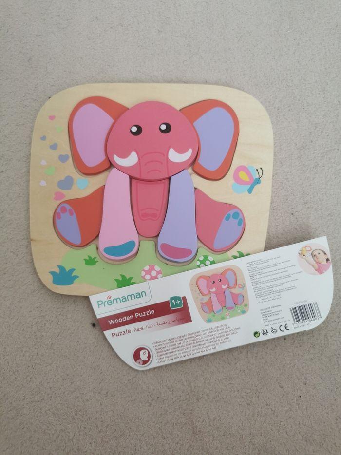 Puzzle elephant en bois