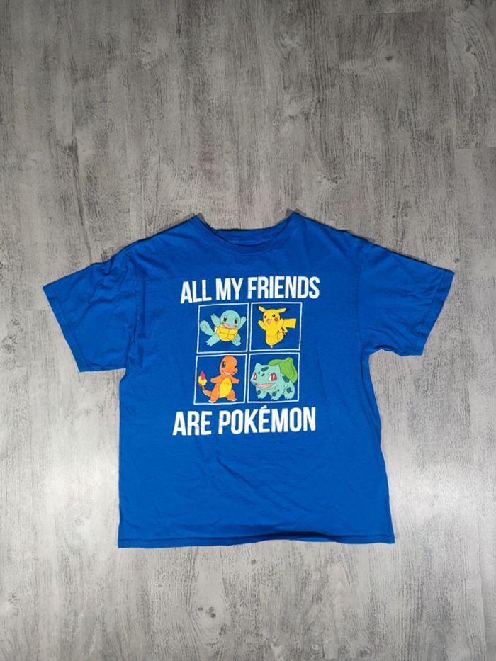 T-shirt Licence Pokémon Vintage Bleu Taille L Enfant - photo numéro 1