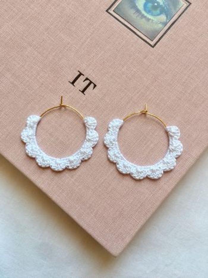 Boucles d’oreilles créoles crochet - photo numéro 3