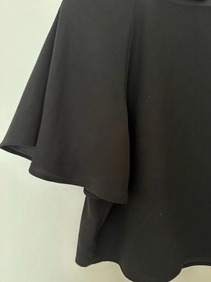 Blouse noir manches courtes Zara Taille L - photo numéro 3