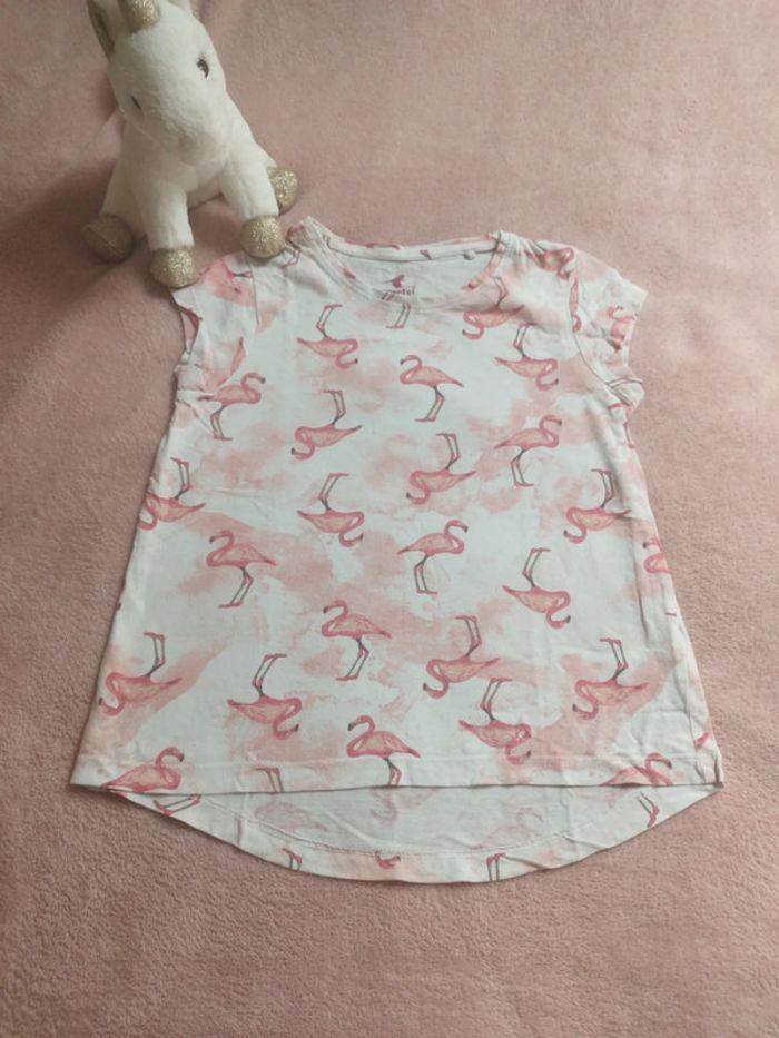 T shirt flamand rose 6-8 ans - photo numéro 1