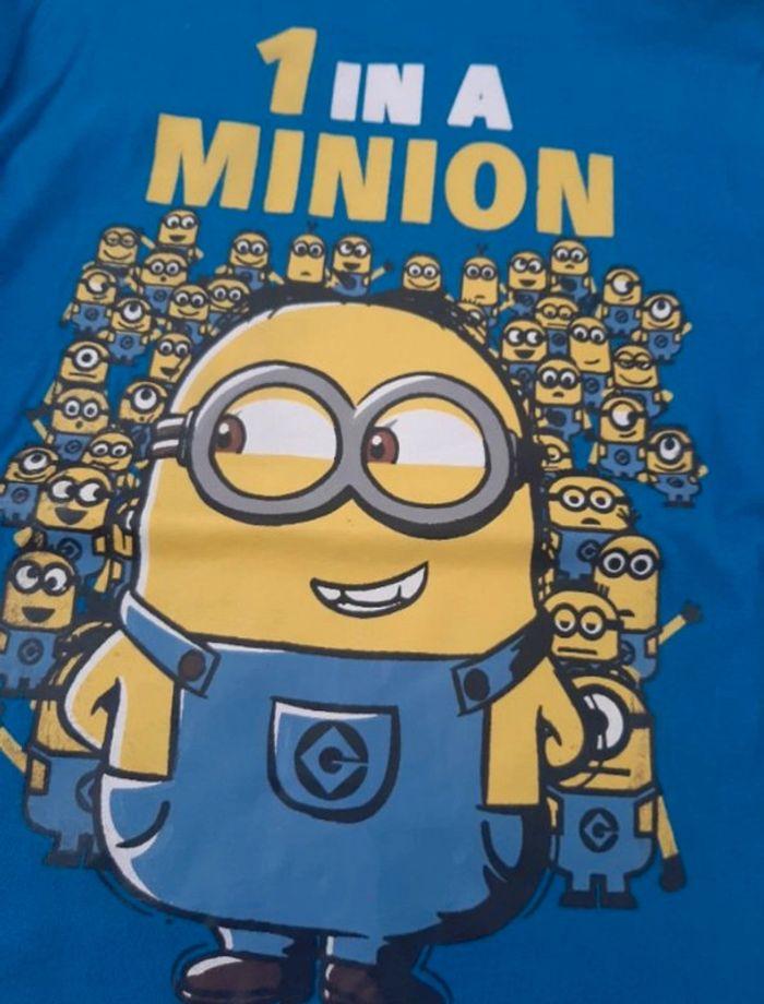 Tee shirt manche longue col roulé les minions - photo numéro 2