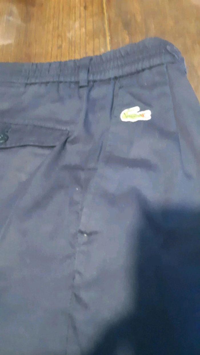 Pantalon à pince bleu marine Lacoste homme taille 48 - photo numéro 2