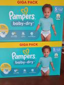 2 giga packs Pampers baby dry taille 5