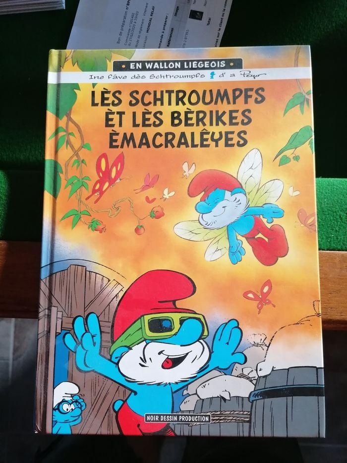 Les Schtroumpfs en patois liégeois +ex libris dédicacé - photo numéro 1