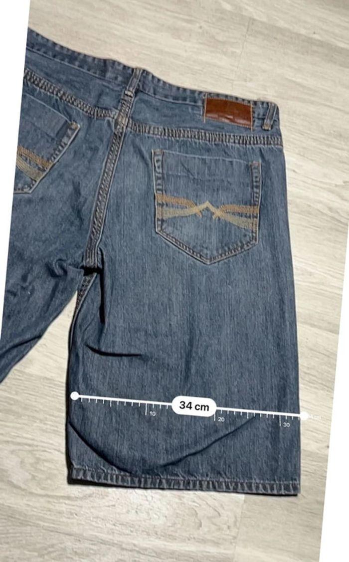 🩳 Short vintage brodé hip hop Ecko UNLTD en jean Bleu Taille 40 XL 🩳 - photo numéro 3