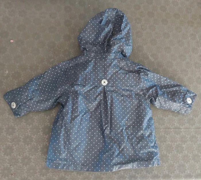 Parka impermeable bleu à pois - photo numéro 2