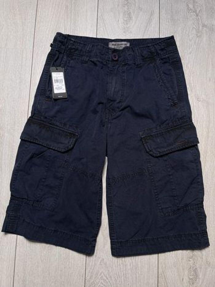 Bermuda homme mavi jeans bleu marine à poches - photo numéro 1