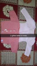 2 gillets naissance bébé