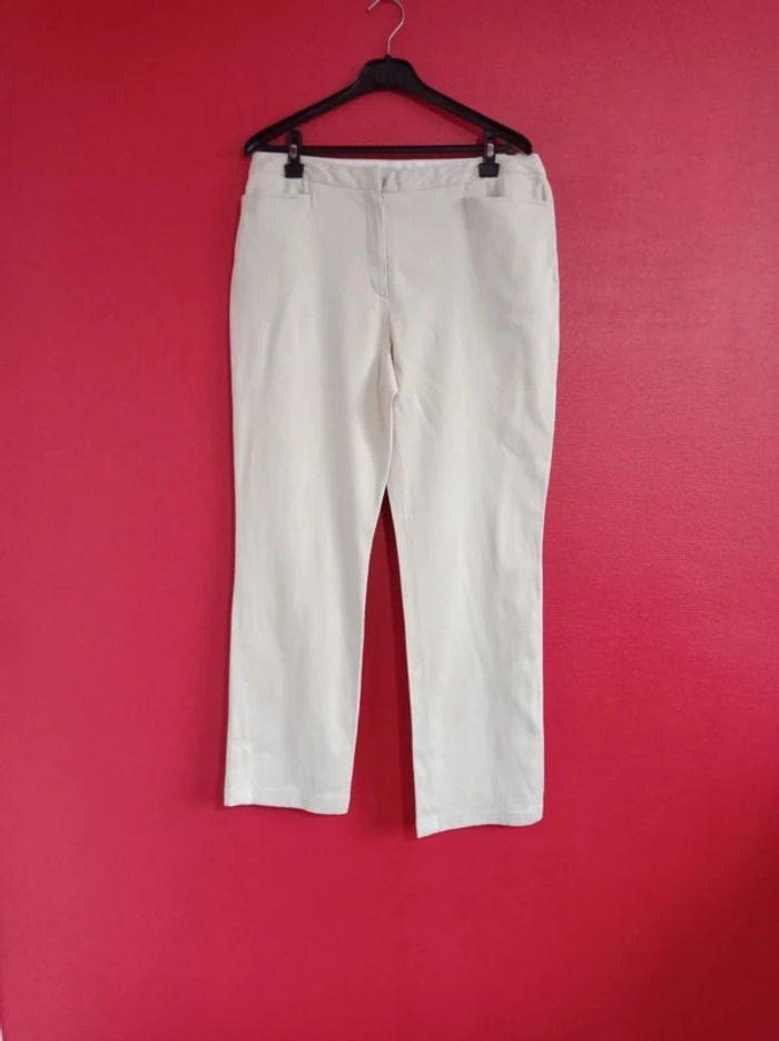 Pantalon en Toile Crème Taille 44 - photo numéro 1